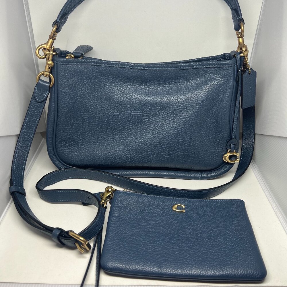 2023 Coach Cary Crossbody and a Matching Wristlet CC437 and CH818 in Blue RARE